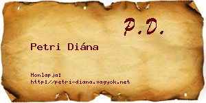 Petri Diána névjegykártya